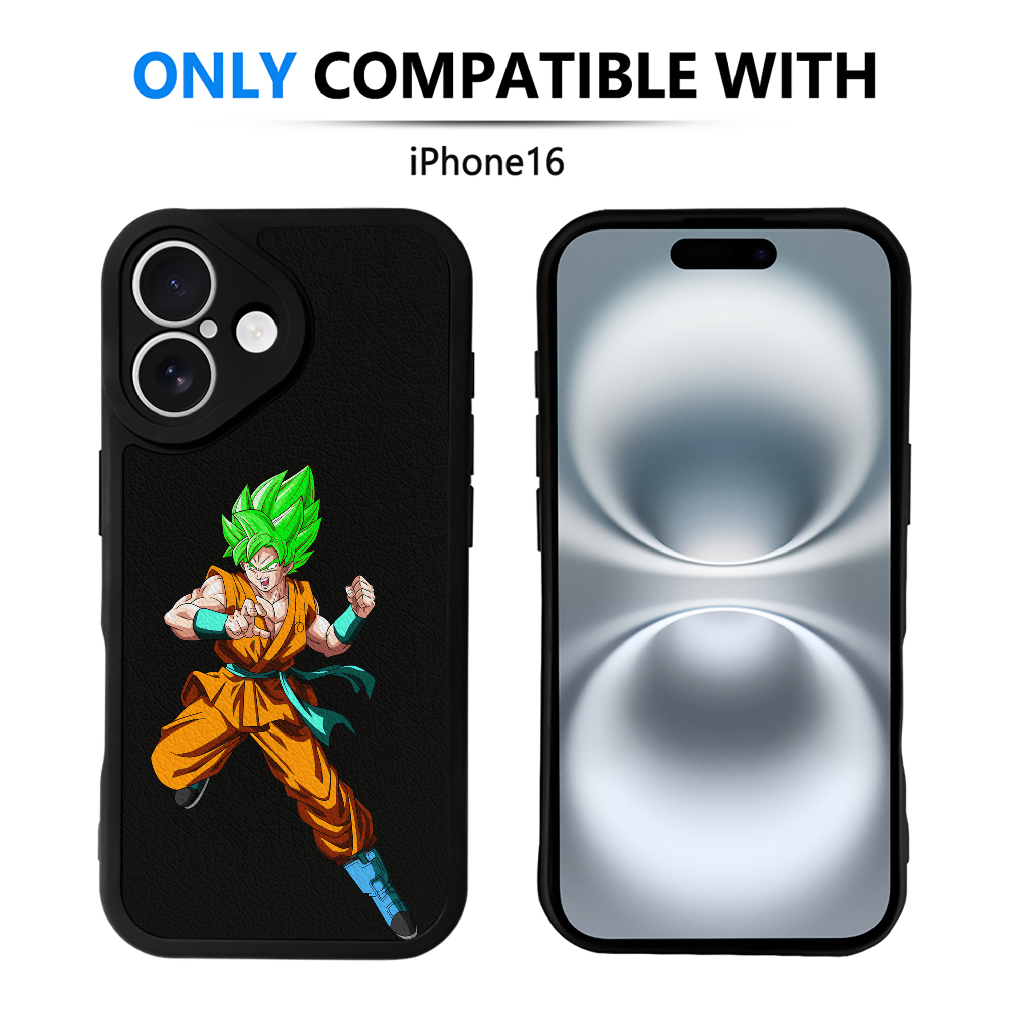 （画像用） ドラゴンボール 孫 悟飯（そんごはん）DRAGON BALL Son Gohan 【iPhone 16シリーズ対応】シリコンスマホケース（レザー調） 材質：シリコン
